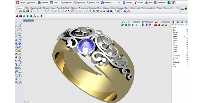 3D modelování šperku